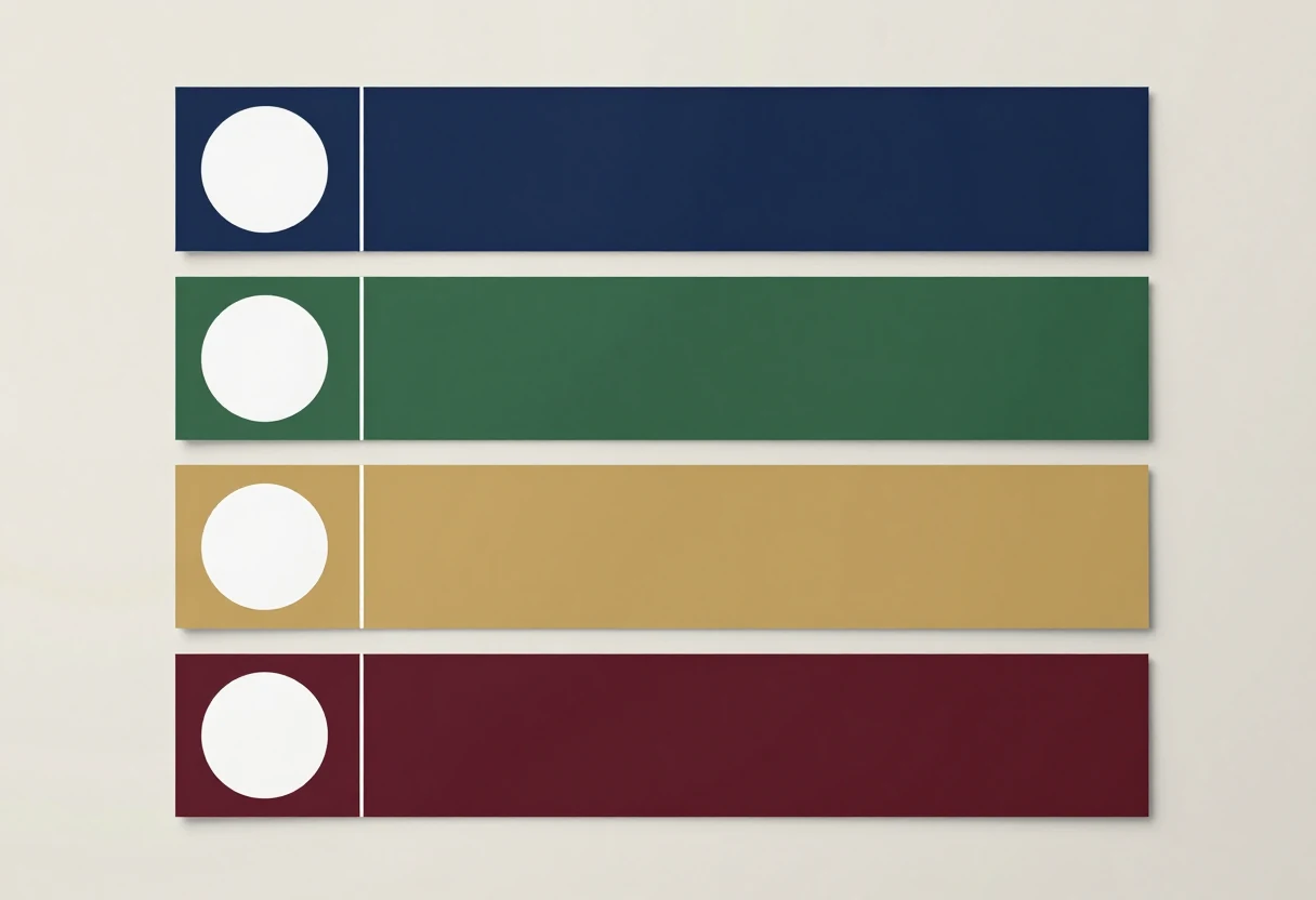 Четыре версии стандартного билета, различённые крупными цветовыми блоками